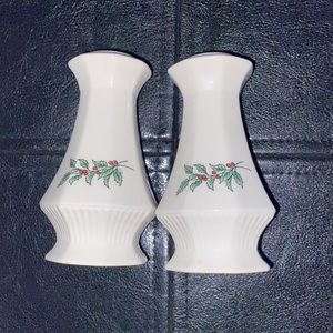 Christmas holly berries salt & pepper shakers